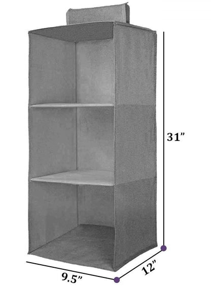 3-Shelf Hanging Closet Organizer